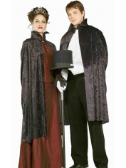 Black Velvet Cape - Adult Halloween Costume Capes
